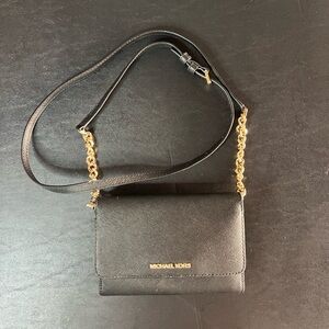 Michael Kors Black and Gold Crossbody Bag